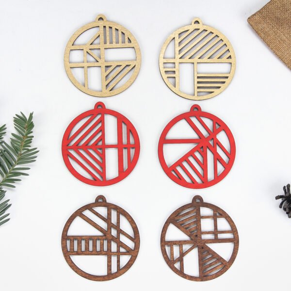 Christmas Wooden Baubles - Image 4
