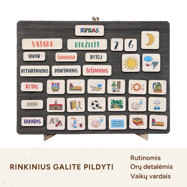 Medium Calendar set: 31 magnets + mini board + stand - Image 5