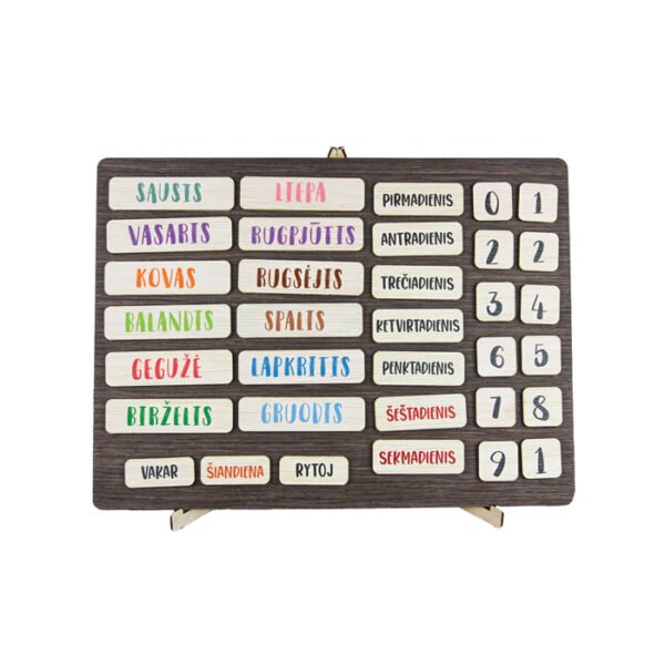 Medium Calendar set: 31 magnets + mini board + stand - Image 2