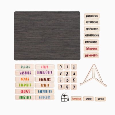 Medium Calendar set: 31 magnets + mini board + stand