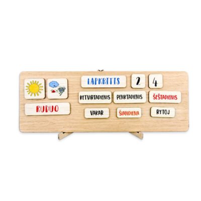 Mini Weather Calendar set: 41 magnets + mini board + stand